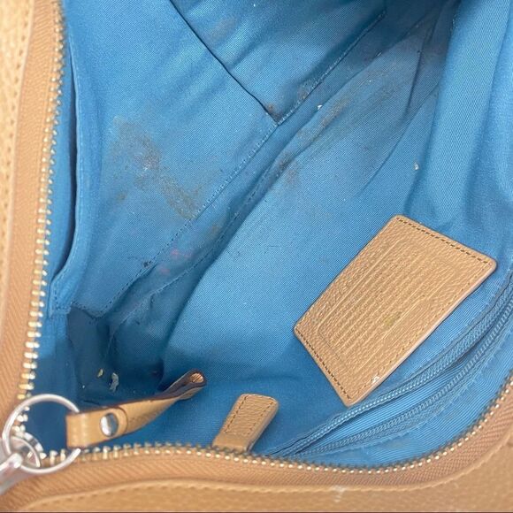 Coach Y2K Vintage F17125 Leather Shoulder Bag leather buckle hand bag tan brown‎ - Picture 11 of 14